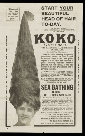 view Advertisement for 'Koko for the Hair'