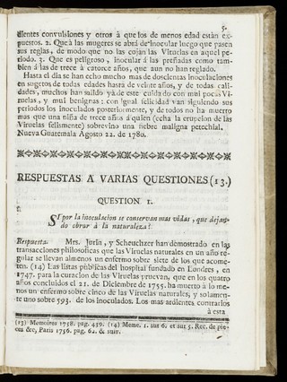 Methodo de la inoculacion de las viruelas que refiere M. de la Condaminé en su celebre memoria, sobre dicha inoculacion (1) leida en la Asamblea publica de la Academia Real de las Ciencias de Paris el 24 de Abril de 1754. (2) / traducida del idioma frances al castellano por Don Manuel Gonzales de Batres [&c].