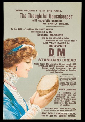 Leaflet for Brown's DM Standard Bread.....