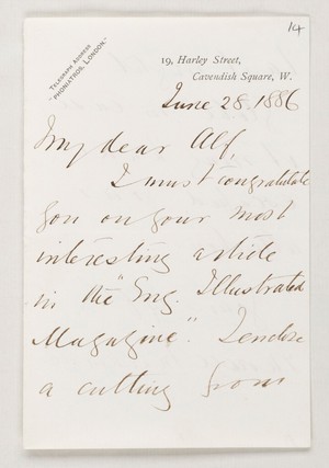 view Letter from Sir Morell Mackenzie