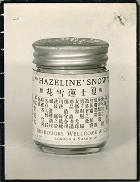 Photo of pot of Hazeline Snow (Chinese text)