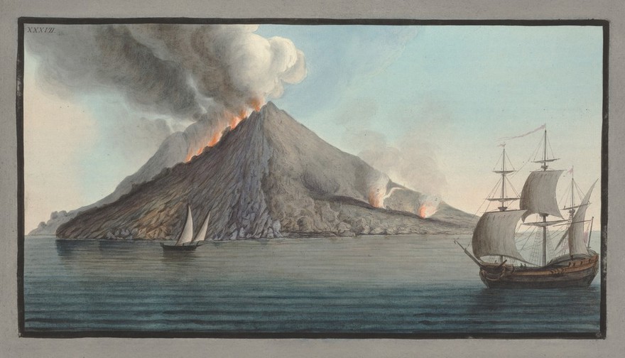 Campi Phlegraei. Observations on the volcanos of the two Sicilies as they have been communicated to the Royal Society of London / by Sir William Hamilton... with 54 plates ... from drawings taken ... by the editor, Mr. P. Fabris.--Observations sur les volcans des deux Siciles, etc.