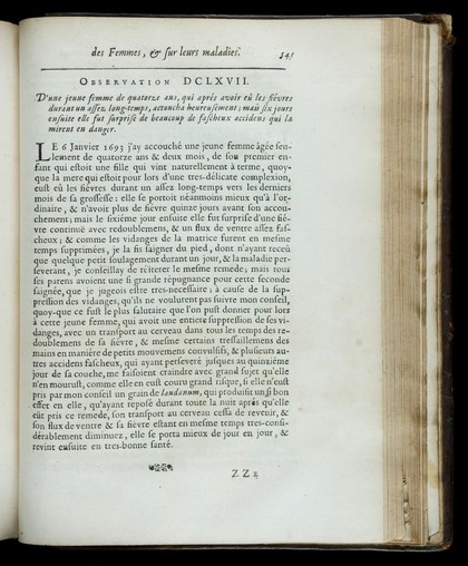 Observations sur la grossesse et l'accouchement des femmes, et sur leurs maladies, et celles des enfans nouveau-nez / [François Mauriceau].