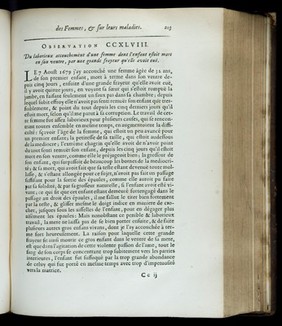 Observations sur la grossesse et l'accouchement des femmes, et sur leurs maladies, et celles des enfans nouveau-nez / [François Mauriceau].