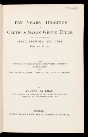 Titlepage to 'Ten Years' Diggings'