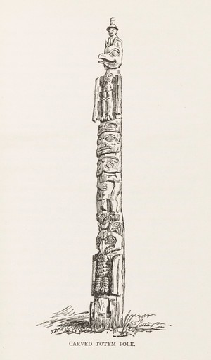 view Carved totem pole