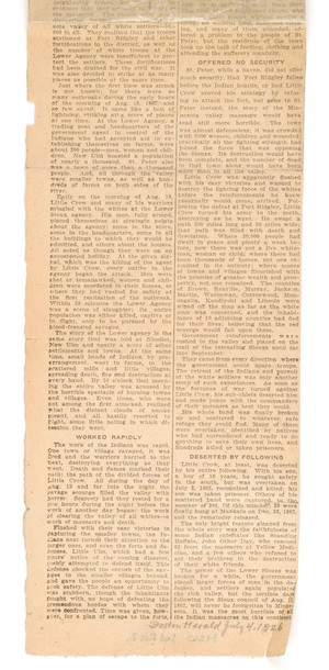 view 'Indian Rising 1862': Press cuttings, articles etc.