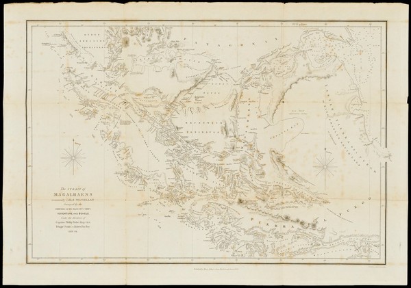 Narrative of the surveying voyages of His Majesty's ships Adventure and Beagle, between the years 1826 and 1836, describing their examination of the Southern shores of South America, and the Beagle's circumnavigation of the globe / [edited by R. Fitzroy].