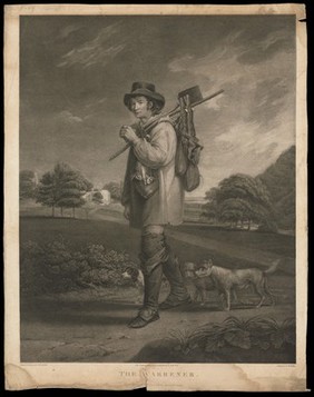 A young man returning from rabbit hunting. Stipple engraving by W. Nutter, 1799, after S. De Koster.