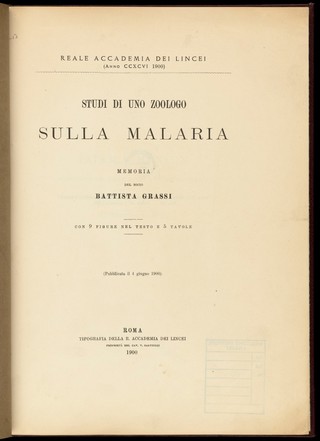 Studi di uno zoologo sulla malaria : memoria / del socio Battista Grassi.