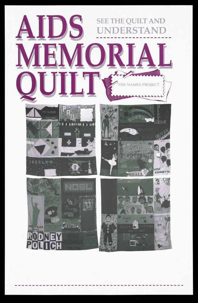 Four Sections Of The AIDS Memorial Quilt Bearing The Names Of Victims four-sections-of-the-aids-memorial-quilt-bearing-the-names-of-victims