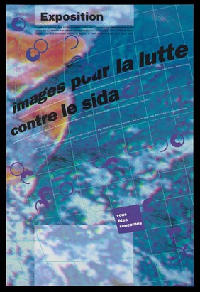 Advert for an international exhibition of AIDS posters