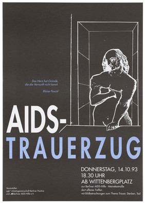 Advert for an AIDS march in Berlin 1993