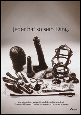advertisement for safe sex by the Deutsche AIDS-Hilfe