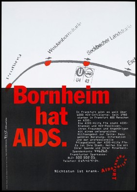 Advert for the work of the AIDS-Hilfe Frankfurt