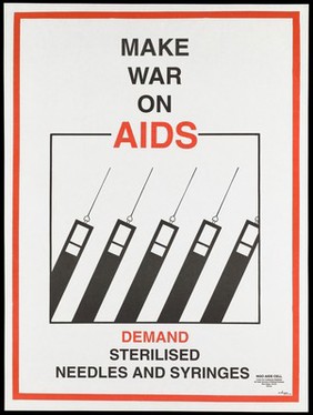 Sterilisation of needles and syringes to prevent AIDS