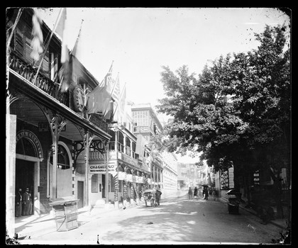 Queen's road, Hong Kong. Photograph by John Thomson, 1869.