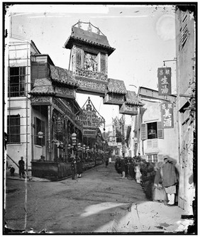 Lyndhurst Terrace, Hong Kong. Photograph by John Thomson, ca. 1869.