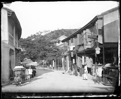 Queen's Road East, Hong Kong. Photograph by John Thomson, 1868/1871.