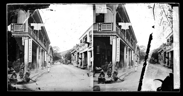 Queen's Road East, Hong Kong. Photograph by John Thomson, 1868/1871.