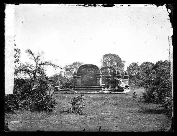 Saigon, Vietnam: the tomb of Pierre Pigneau de Béhaine. Photograph by John Thomson, 1867.