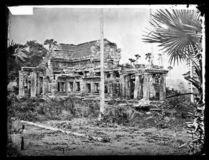 view Nakhon Thom [Angkor Wat], Cambodia. Photograph by John Thomson, 1866.