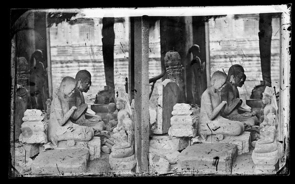 Nakhon Thom [Angkor Wat], Cambodia. Photograph by John Thomson, 1866.