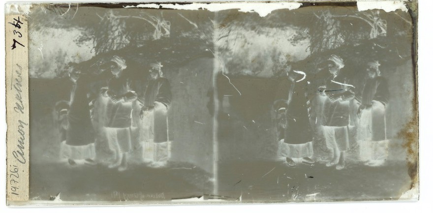 Amoy (Xiamen), Fukien province, China: a man and two women. Photograph by John Thomson, 1871.