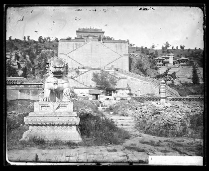 Beijing, Pechili province, China: ruins of the sculptured terrace, Longevity Hill, the Garden of Clear Ripples. Photograph by John Thomson, 1871.