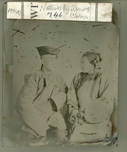 Amoy (Xiamen), Fujian province, China: a husband and wife. Photograph by John Thomson, 1870-1871.