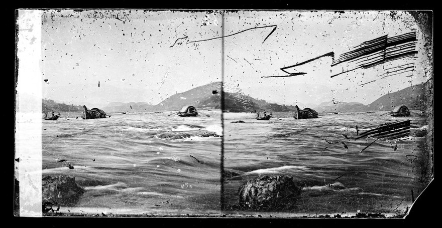 Hu [?] Ming [?] rapids, River Min, Fukien province, China. Photograph by John Thomson, 1870/1871.