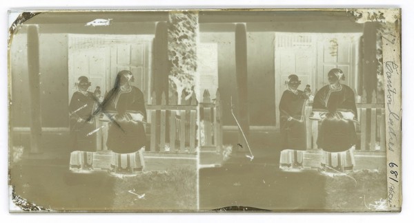 Canton (Guangzhou), Kwangtung province, China: two young Cantonese women. Photograph by John Thomson, 1869.