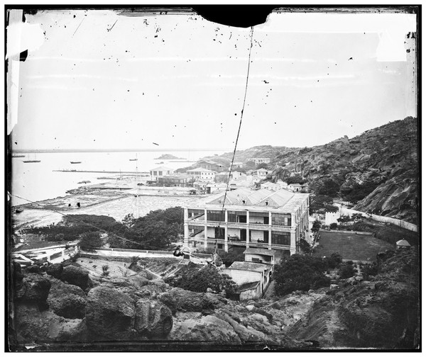 Swatow (Shantou), Kwangtung (Guangdong) province, China: European houses in the foreign quarter. Photograph by John Thomson, 1871.