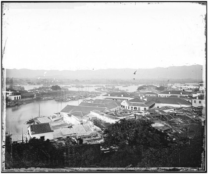 Foochow, Fukien province, China: the foreign settlement. Photograph by John Thomson, 1870/1871.