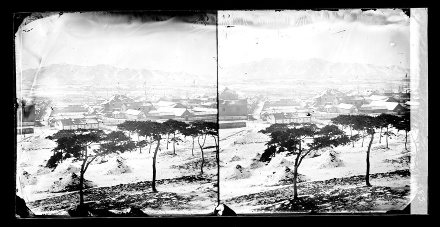 Chefoo, Shantung province, China. Photograph, 1981, from a negative by John Thomson, ca. 1870.