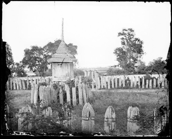 Ayutthaya, Siam (Thailand): the elephant corral. Photograph by John Thomson, 1865/1866.