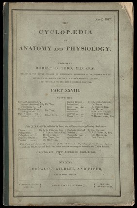 The cyclopaedia of anatomy and physiology / [Robert Bentley Todd].