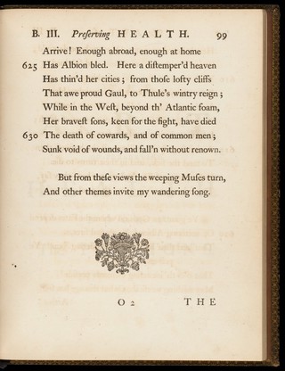 The art of preserving health; a poem / [John Armstrong].