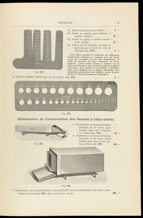 Catalogue illustré d'instruments de chirurgie.