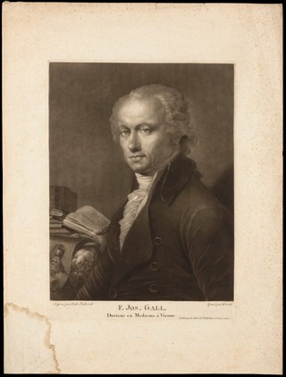 Franz Joseph Gall. Mezzotint by F. Wrenk, 1803, after Catharina Escherich.