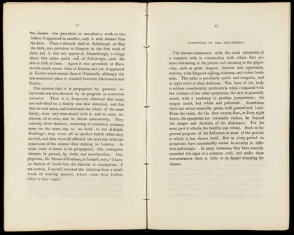 Rules for the successful treatment and prevention of the influenza; the prevailing epidemic / By the first editor and originator of The Doctor.