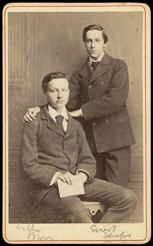 view Willie Brown (seated) and Earnest Schafer (standing)