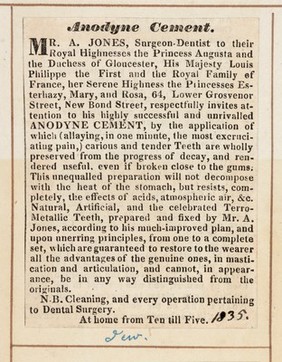 Dental memoranda / collected by T. Purland (1844).