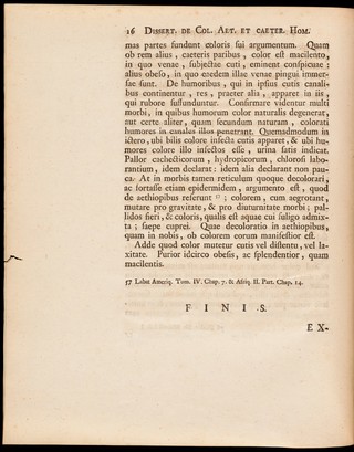 Dissertatio secunda de sede et caussa coloris Aethiopum et caeterorum hominum. Accedunt icones coloribus distinctae / [by J. Ladmiral].