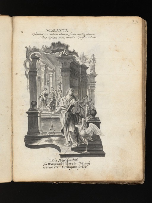 Allegorical and sacred subjects, and hermits. Drawings, ca. 1740.