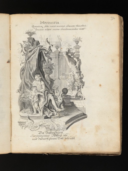 Allegorical and sacred subjects, and hermits. Drawings, ca. 1740.