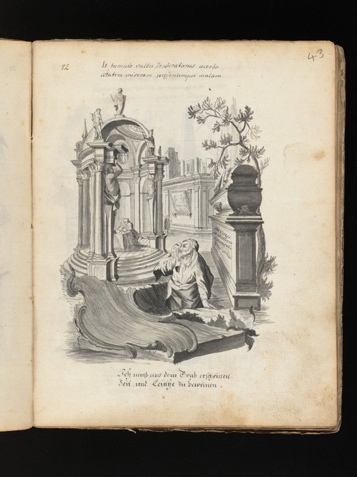 Allegorical and sacred subjects, and hermits. Drawings, ca. 1740.