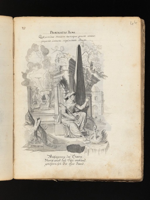 Allegorical and sacred subjects, and hermits. Drawings, ca. 1740.