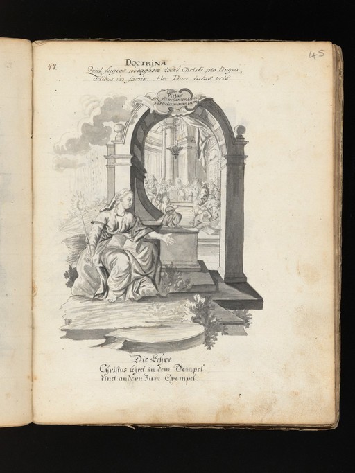 Allegorical and sacred subjects, and hermits. Drawings, ca. 1740.