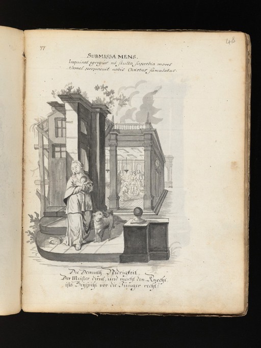 Allegorical and sacred subjects, and hermits. Drawings, ca. 1740.
